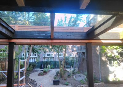 Dakraam in houtbouw overkapping