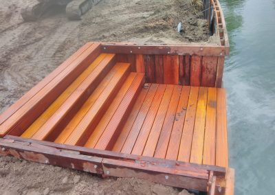 Houten trapje voor stijger