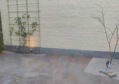Tuinaanleg muur en straatwerk